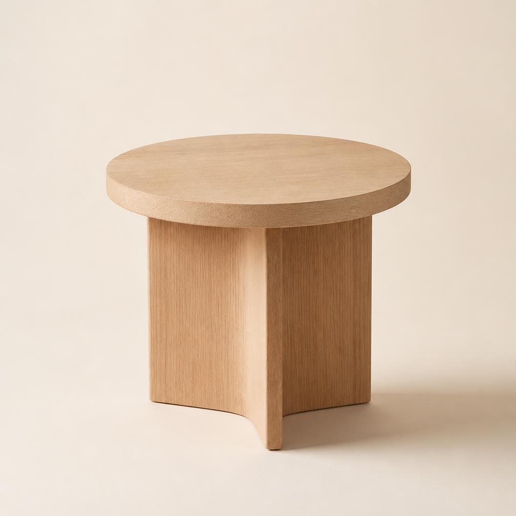 Japandi Eikenhouten Bijzettafel