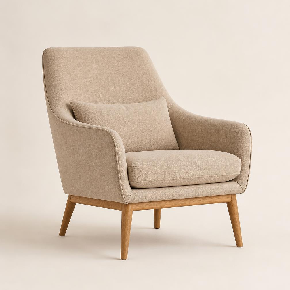 Scandinavische Fauteuil Sand